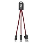 3-In-1 Braided Charging Buddy - Red