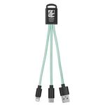 3-In-1 Braided Charging Buddy - Seafoam Green