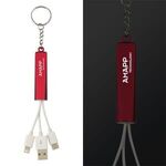Buy Custom Printed 3-In-1 Light Up Charging Cables On Key Ring