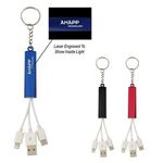 Buy Custom Printed 3-In-1 Light Up Charging Cables On Key Ring