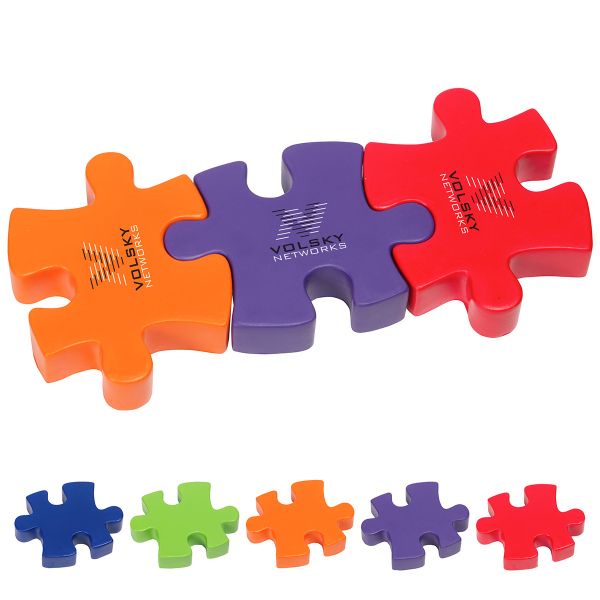 Main Product Image for Custom Printed Stress Reliever 3-Piece Connecting Puzzle Set