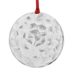 3" Round Metal Holiday Ornament -  