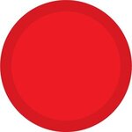 3" Self-Adhering Circle Shaped Light Up Glow Badge - Red