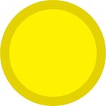 3" Self-Adhering Circle Shaped Light Up Glow Badge - Yellow