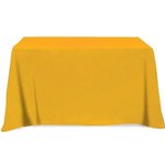 3 Sided Poly/Cotton Twill Table Cover-Screen Printed 4ft - Athletic Gold