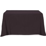 3 Sided Poly/Cotton Twill Table Cover-Screen Printed 4ft - Black