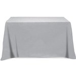 3 Sided Poly/Cotton Twill Table Cover-Screen Printed 4ft - Gray