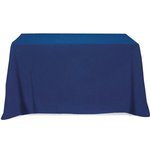3 Sided Poly/Cotton Twill Table Cover-Screen Printed 4ft - Navy Blue