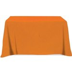 3 Sided Poly/Cotton Twill Table Cover-Screen Printed 4ft - Orange