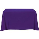 3 Sided Poly/Cotton Twill Table Cover-Screen Printed 4ft - Purple