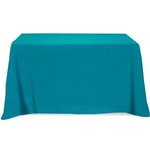 3 Sided Poly/Cotton Twill Table Cover-Screen Printed 4ft - Teal