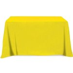 3 Sided Poly/Cotton Twill Table Cover-Screen Printed 4ft - Yellow
