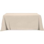 3 Sided Poly/Cotton Twill Table Cover-Screen Printed 8ft - Ivory