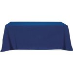 3 Sided Poly/Cotton Twill Table Cover-Screen Printed 8ft - Navy Blue