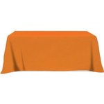 3 Sided Poly/Cotton Twill Table Cover-Screen Printed 8ft - Orange
