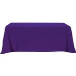 3 Sided Poly/Cotton Twill Table Cover-Screen Printed 8ft - Purple