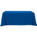 3 Sided Poly/Cotton Twill Table Cover-Screen Printed 8ft - Royal Blue