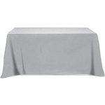 3 Sided Poly/Cotton Twill Table Cover-Screen Printed - Gray