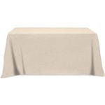 3 Sided Poly/Cotton Twill Table Cover-Screen Printed - Ivory