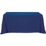 3 Sided Poly/Cotton Twill Table Cover-Screen Printed - Navy Blue
