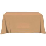 3 Sided Poly/Cotton Twill Table Cover-Screen Printed - Tan