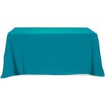 3 Sided Poly/Cotton Twill Table Cover-Screen Printed - Teal