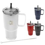 Buy 30 Oz. Lisbon Stainless Steel Tumbler With Straw