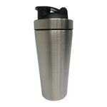 30oz Stainless Steel Shaker Bottle -  Silver