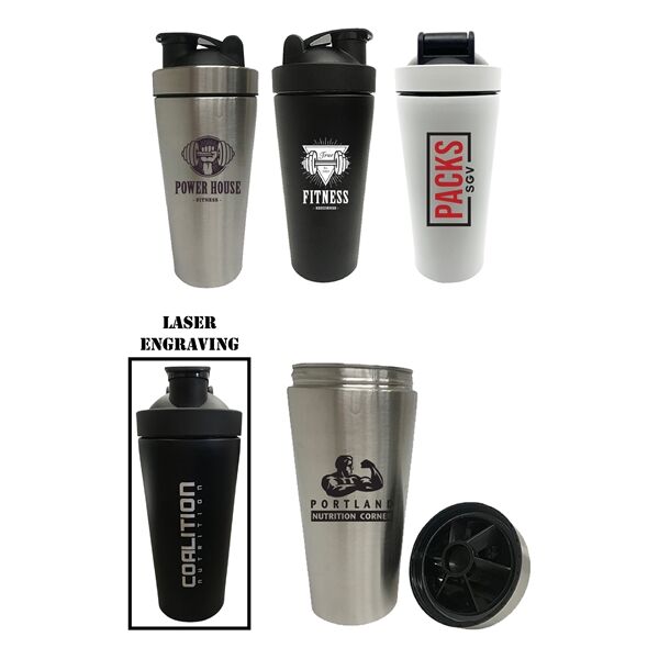 Main Product Image for Custom Printed Stainless Steel Shaker Bottle - 30oz