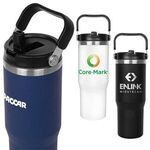 30oz. Stainless Steel Insulated Mug with Handle and Built-In -  