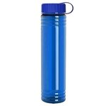 32 oz. The Adventure Transparent Bottle with Tethered lid - Transparent Blue