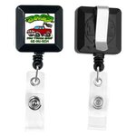 "KENT VL" 30" Cord Square Retractable Badge Reel and Badge Holde