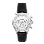 Buy 34MM STEEL SILVER CASE, CHRONOGRAPH MVMT, WHITE DI...