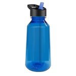 36 oz. The Prism - Tritan Bottle with Flip Straw lid - Transparent  Blue