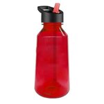 36 oz. The Prism - Tritan Bottle with Flip Straw lid - Transparent Red