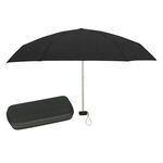 37" Arc Telescopic Folding Travel Umbrella With Eva Case -  