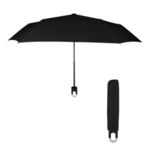 38" Arc Clipper Compact Telescopic Umbrella - Black