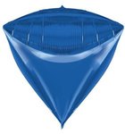 3D Foil Balloon-Diamond - Blue