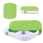 4 Compartment Pill Case - Lime Green