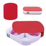 4 Compartment Pill Case - Red