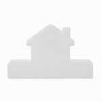 4" House Shaped Bag Clip - Opaque White