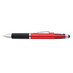 4-In-1 Pen With Stylus - Metallic Red