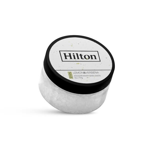 Main Product Image for 4 oz. Lemon Verbena Bath Salts in Clear Jar with Black Lid