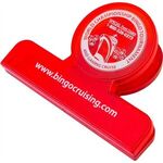 4" Round Bag Clip - Translucent Red