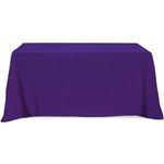 4 Sided Poly/Cotton Twill Flat Table Cover-Screen Printed 6ft - Purple