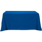 4 Sided Poly/Cotton Twill Flat Table Cover-Screen Printed 6ft - Royal Blue