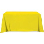 4 Sided Poly/Cotton Twill Flat Table Cover-Screen Printed 6ft - Yellow