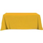 4 Sided Poly/Cotton Twill Flat Table Cover-Screen Printed - Athletic Gold