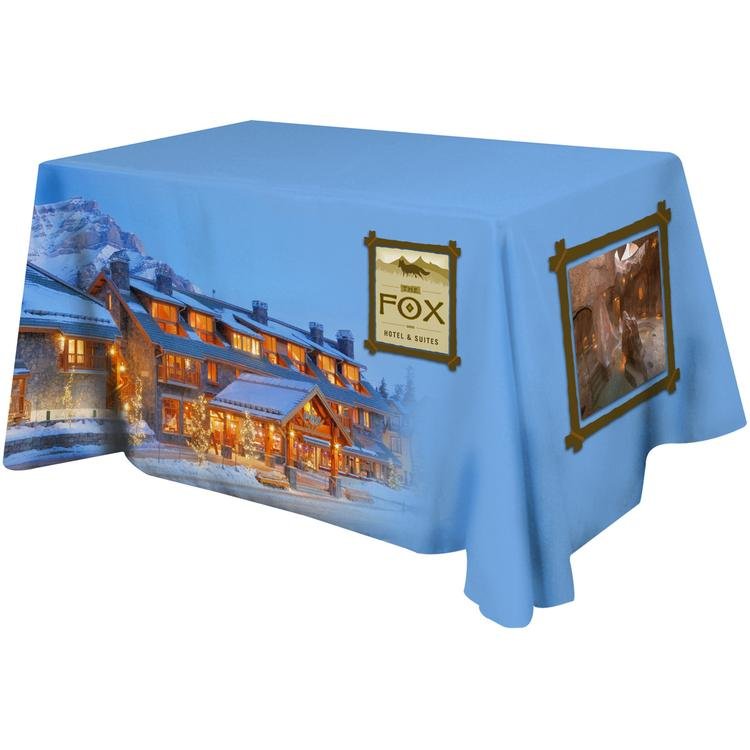 Main Product Image for Trade Show Table Covers All Over Dye Sub Flat Poly 4-Sided