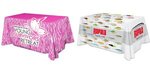 4 Sided Polyester Flat Table Cover Full Color 8ft -  